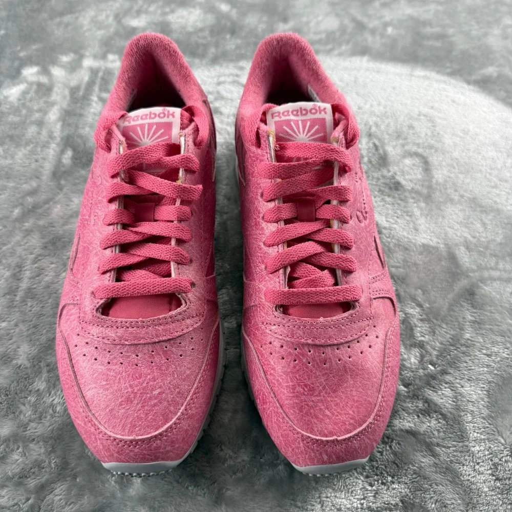 Reebok Classic Leather Eames Astro Pink Distressed Sneakers FZ5860 Womens 7 NICE